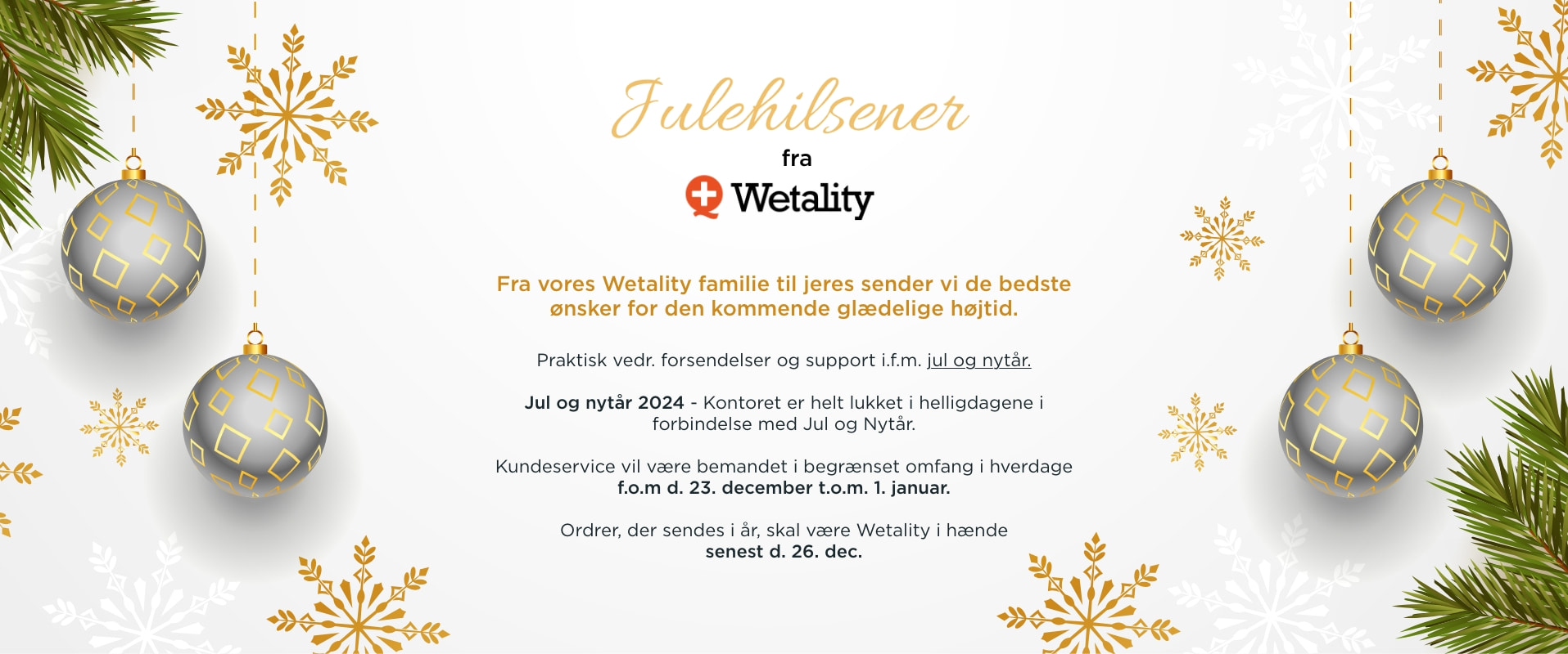 Wetality Christmas Greetings