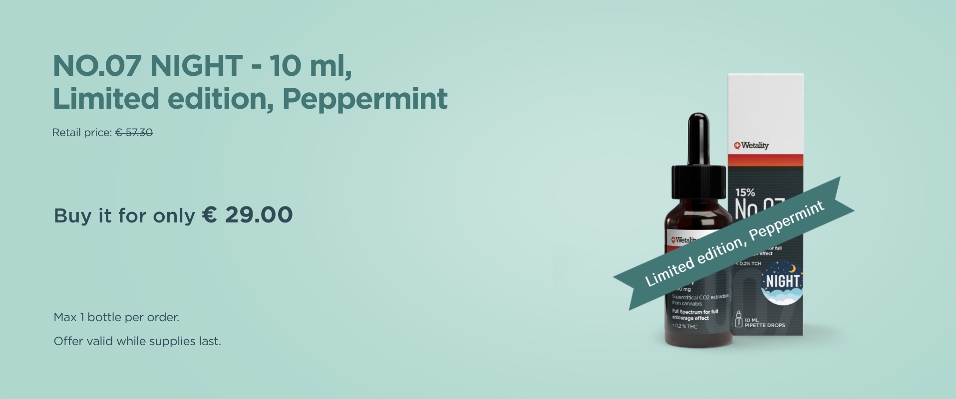 NO.07 NIGHT – 10 ml, Limited edition, Peppermint