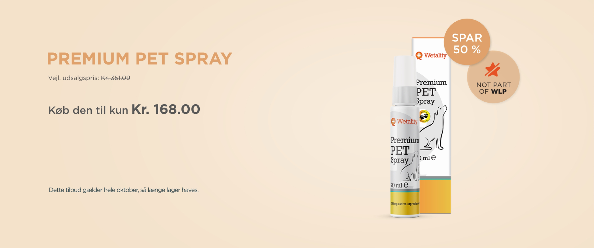 Premium Pet spray October offer