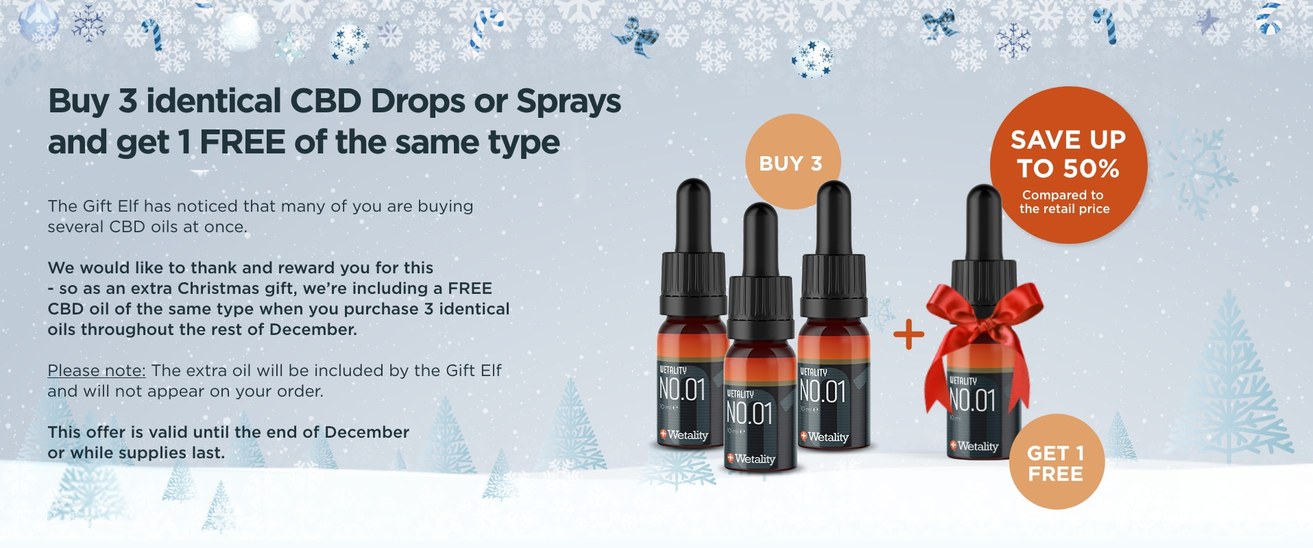 Wetality December CBD oils offer