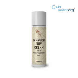 Manuka Day Cream - 50 ml jar with CBD, Manuka oil, and natural ingredients to hydrate, soothe, and balance problematic skin.